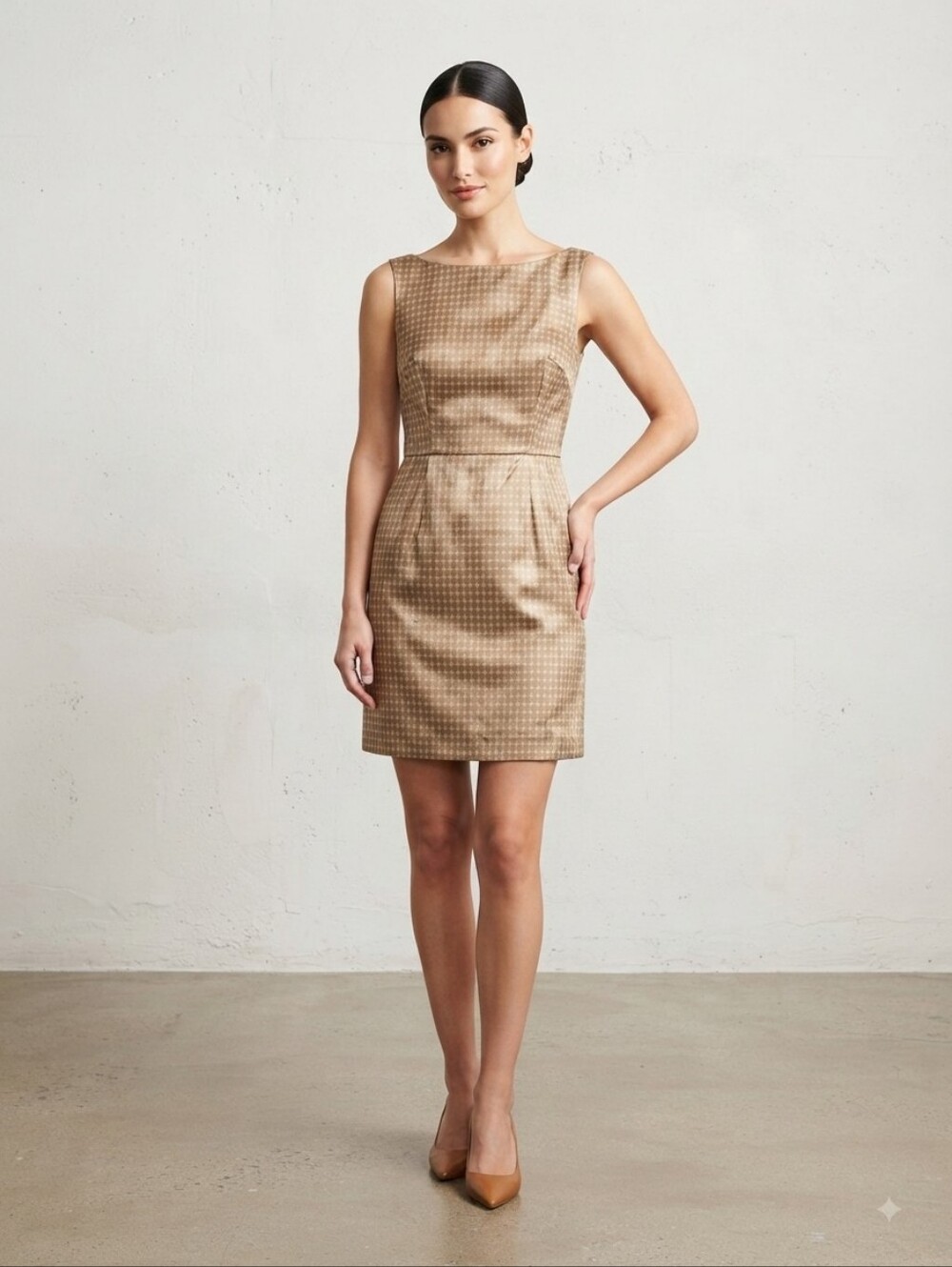 Michael Michael Kors Sleeveless Champagne Gold Dress Size 8